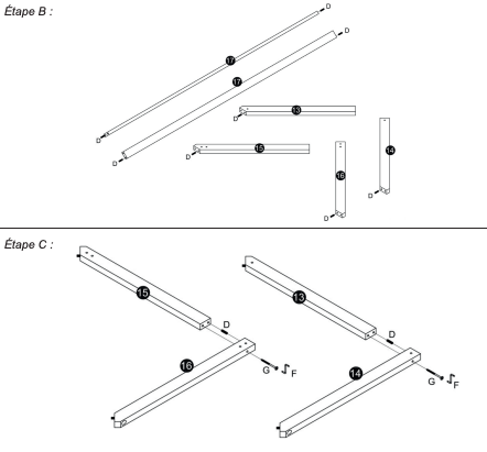 Étapes de montage détaillées du toit et des chevrons du lit cabane