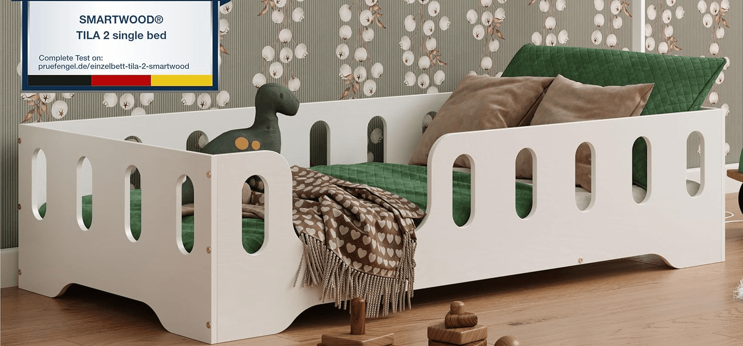 Lit cabane en bois clair Smartwood de style Montessori