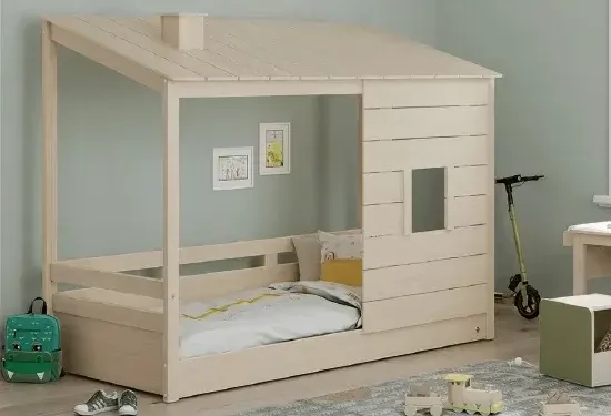 Repères d’âge pour lit cabane au sol et lit cabane avec barrières
