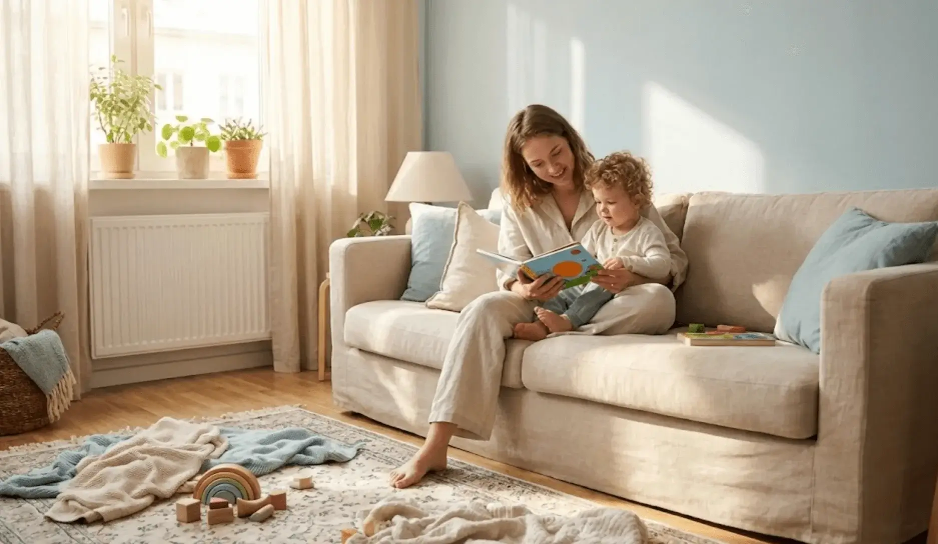 Blog Petit Pas Parental : conseils bienveillants pour jeunes parents et éducation positive, maman lisant une histoire